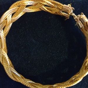 Bracelet/ Wrist or Ankle 24kGold plated with clasp (9 in. L)